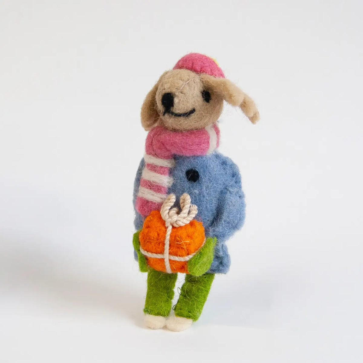 Penny Poodle Felted Ornament