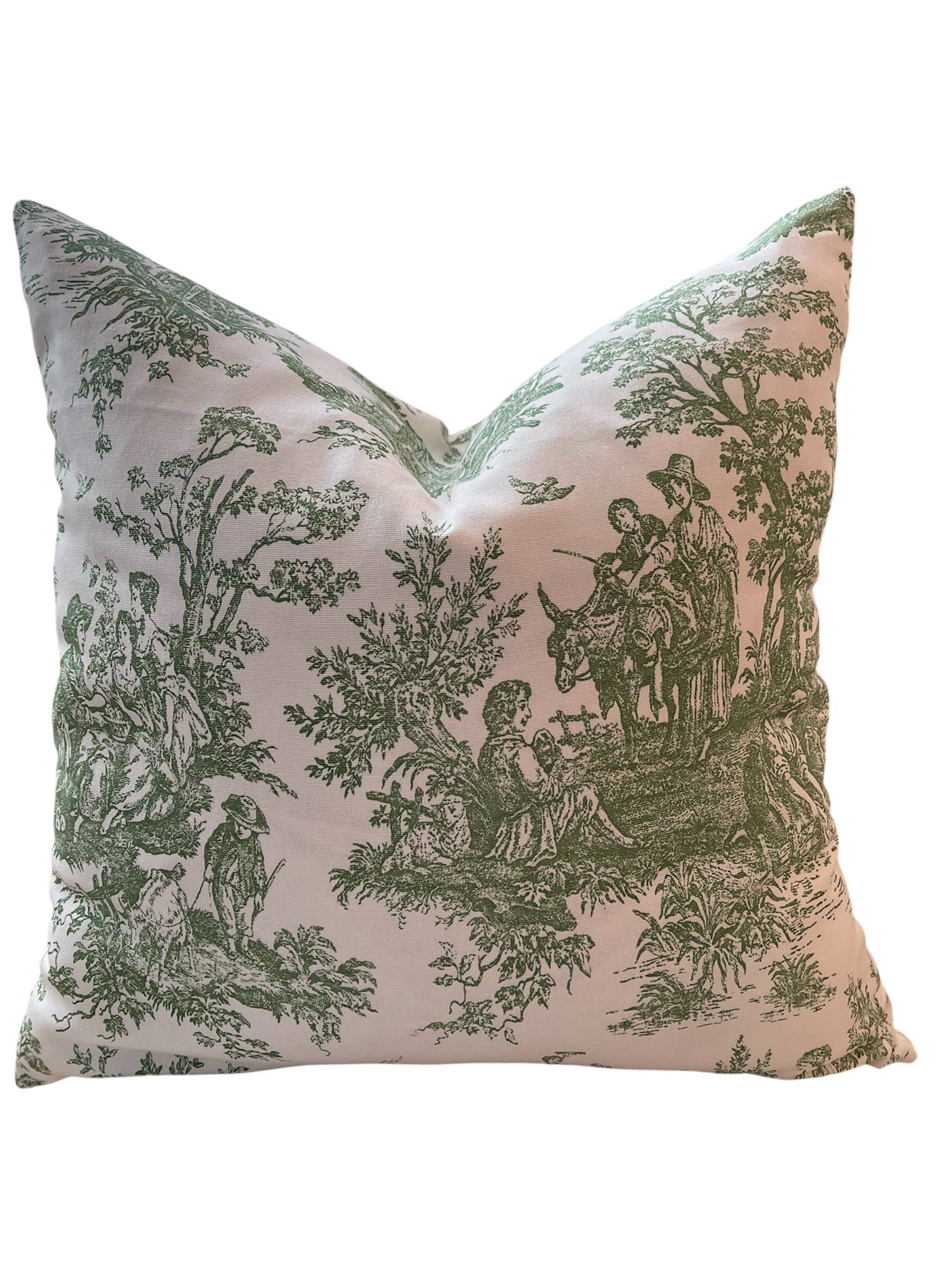 Constance Toile Throw Pillow with Feather Insert