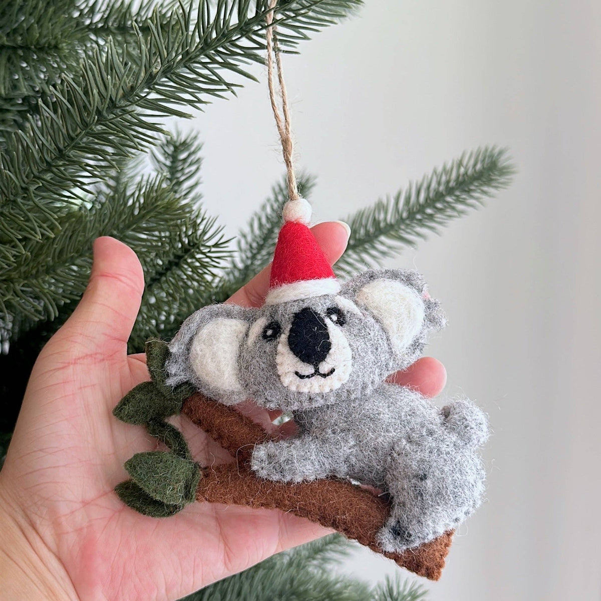 Koala with Baby Felt Ornament