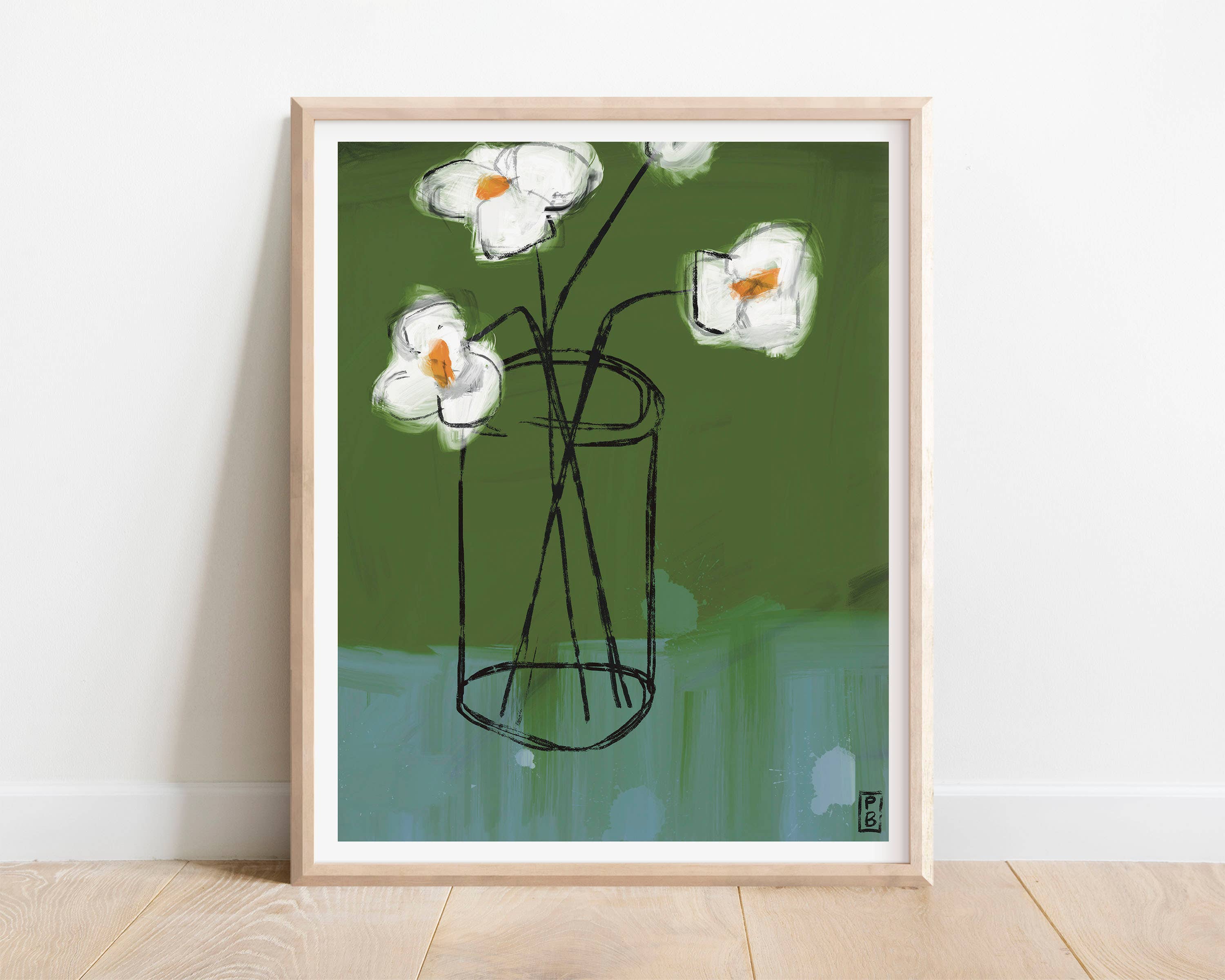 "Green Glass Still Life", Giclée Fine Art Print