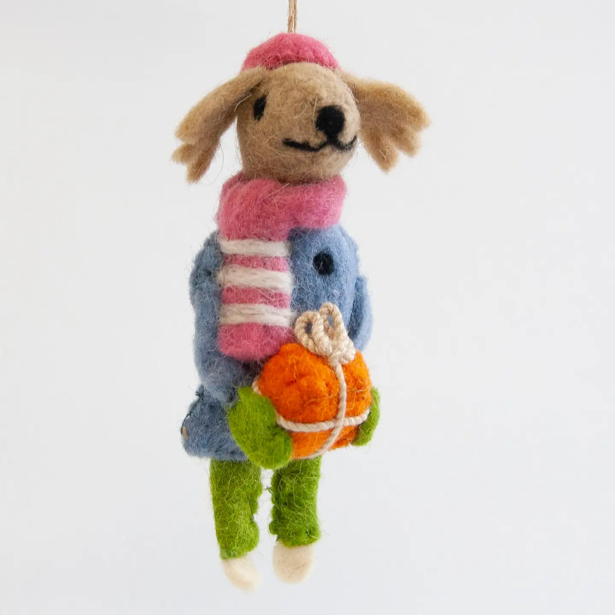 Penny Poodle Felted Ornament