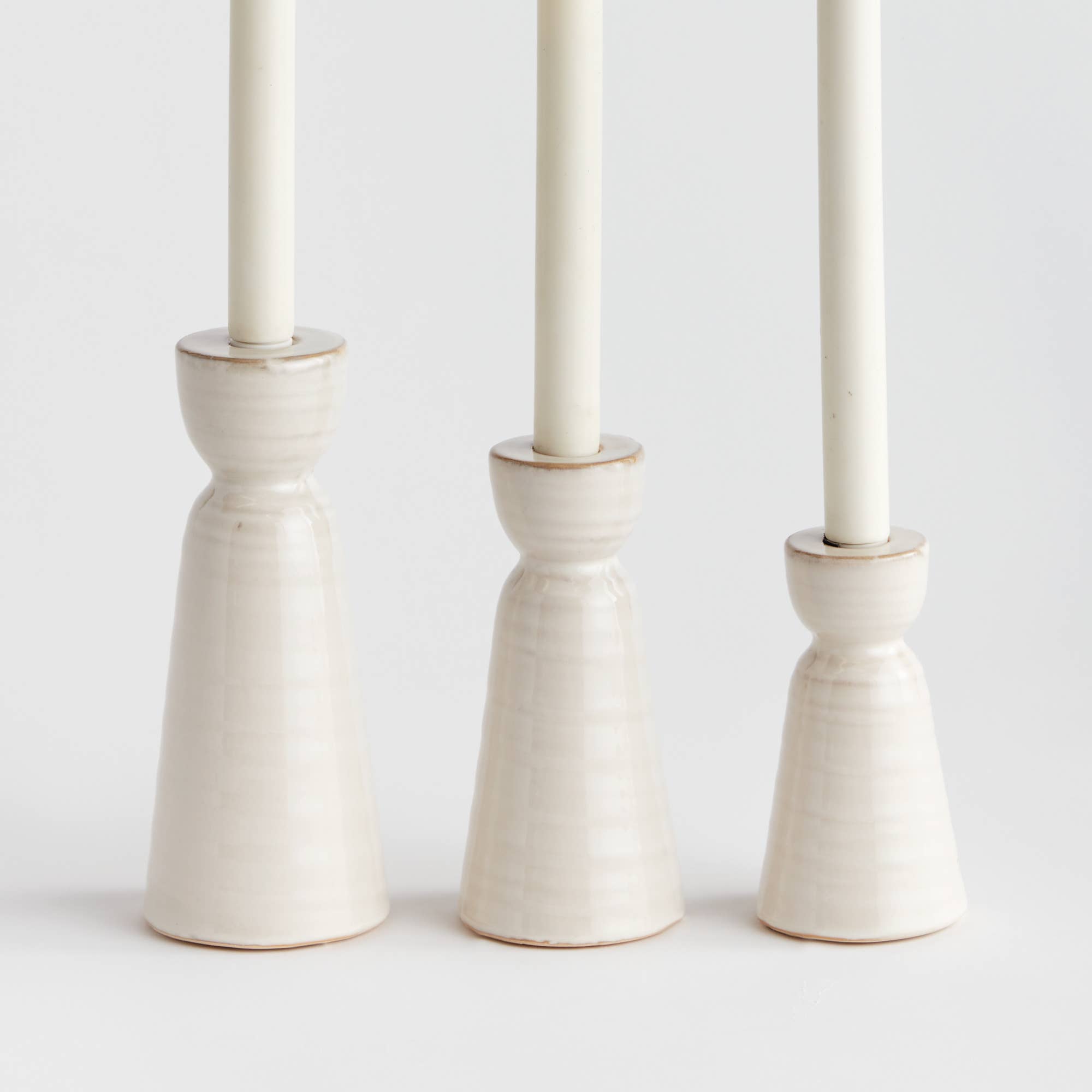 Libbey Taper Holders, White
