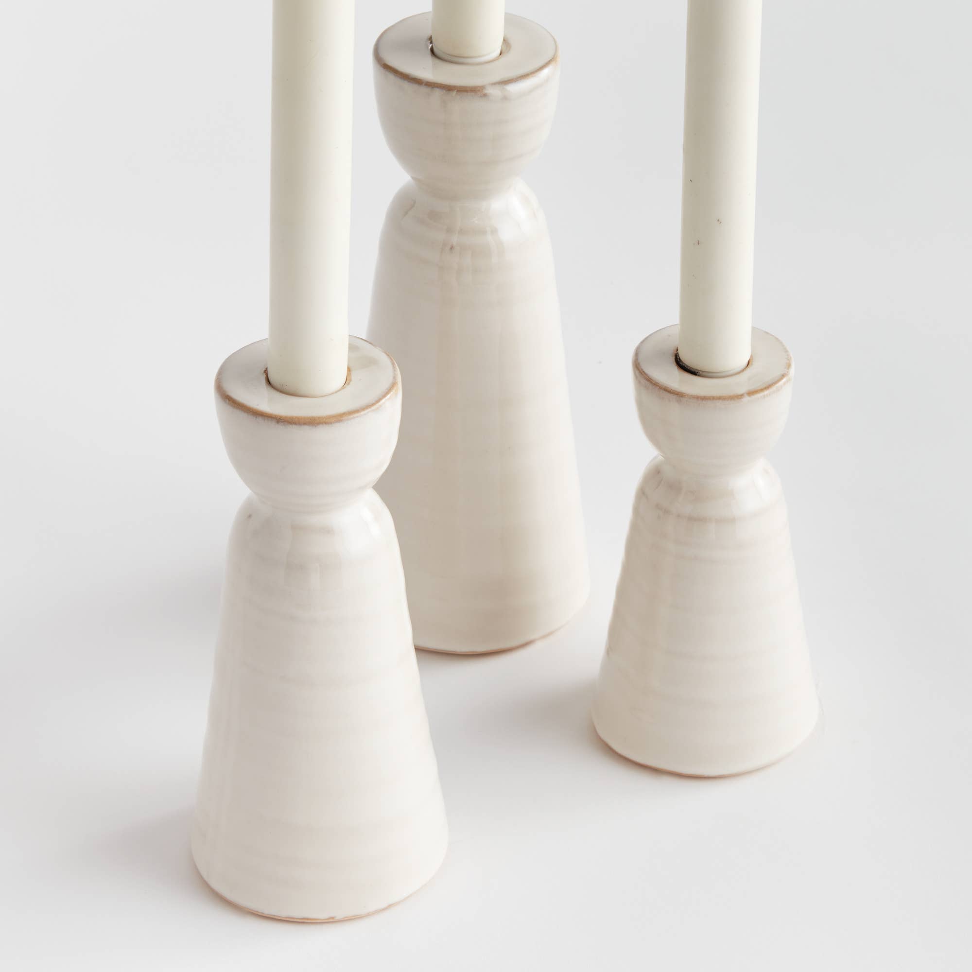 Libbey Taper Holders, White