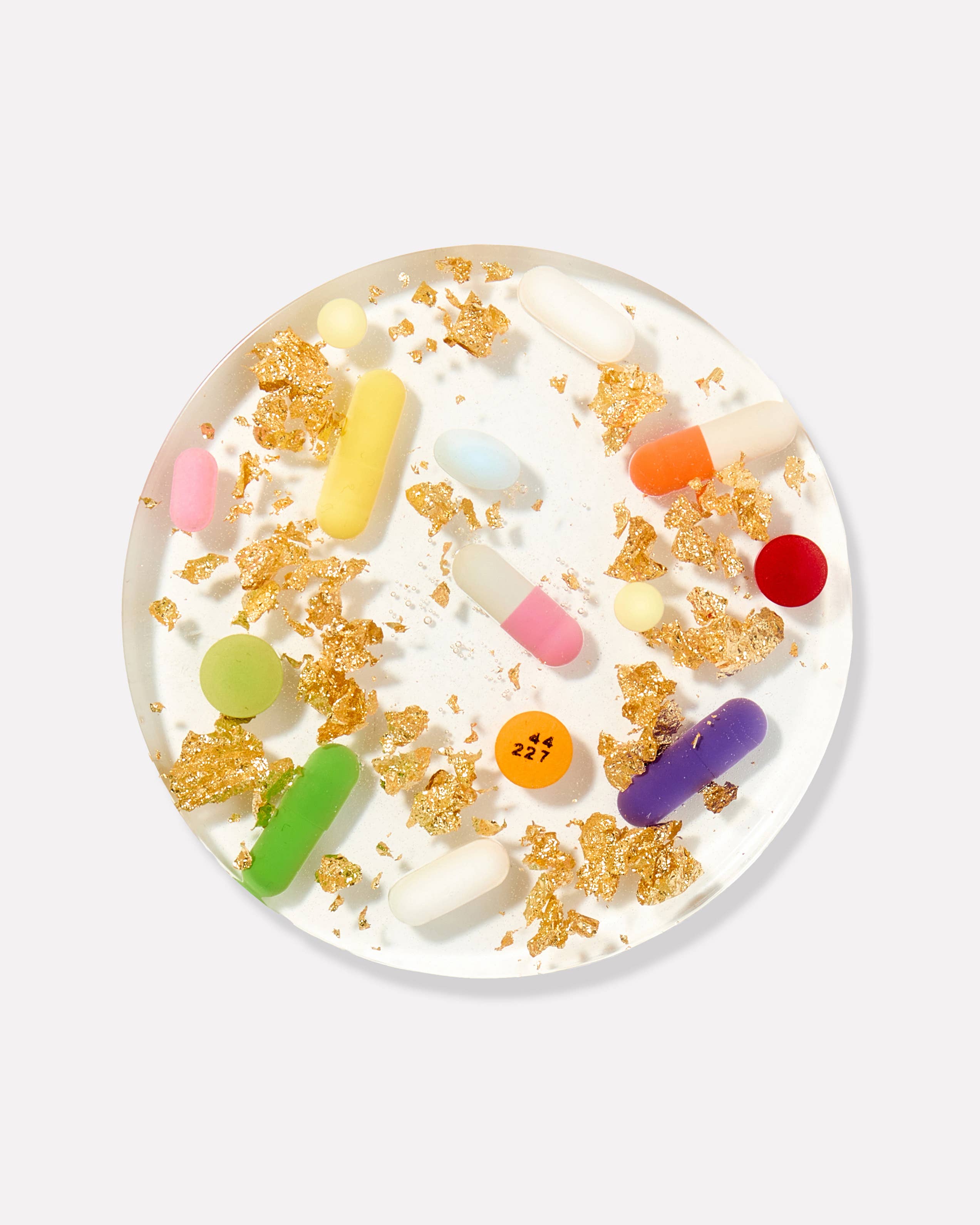 Pill + Gold Coaster