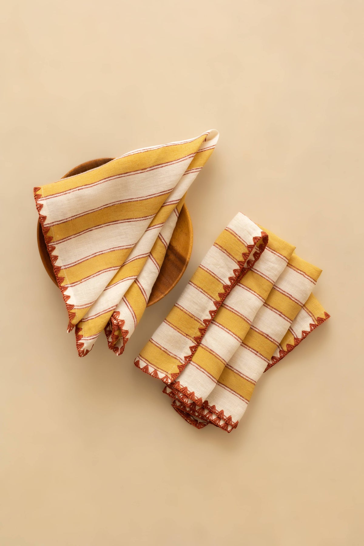 Linen Heritage Stripe Napkin Set