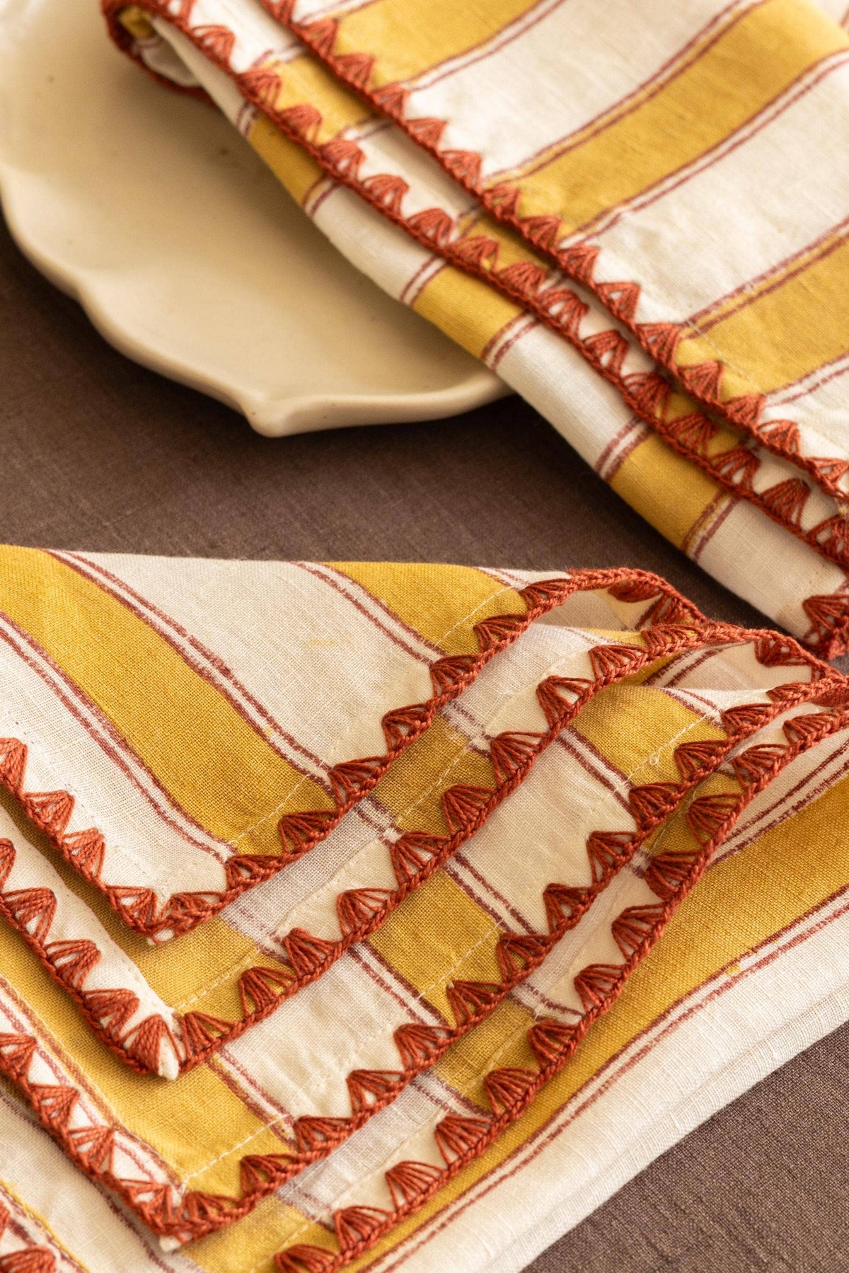 Linen Heritage Stripe Napkin Set