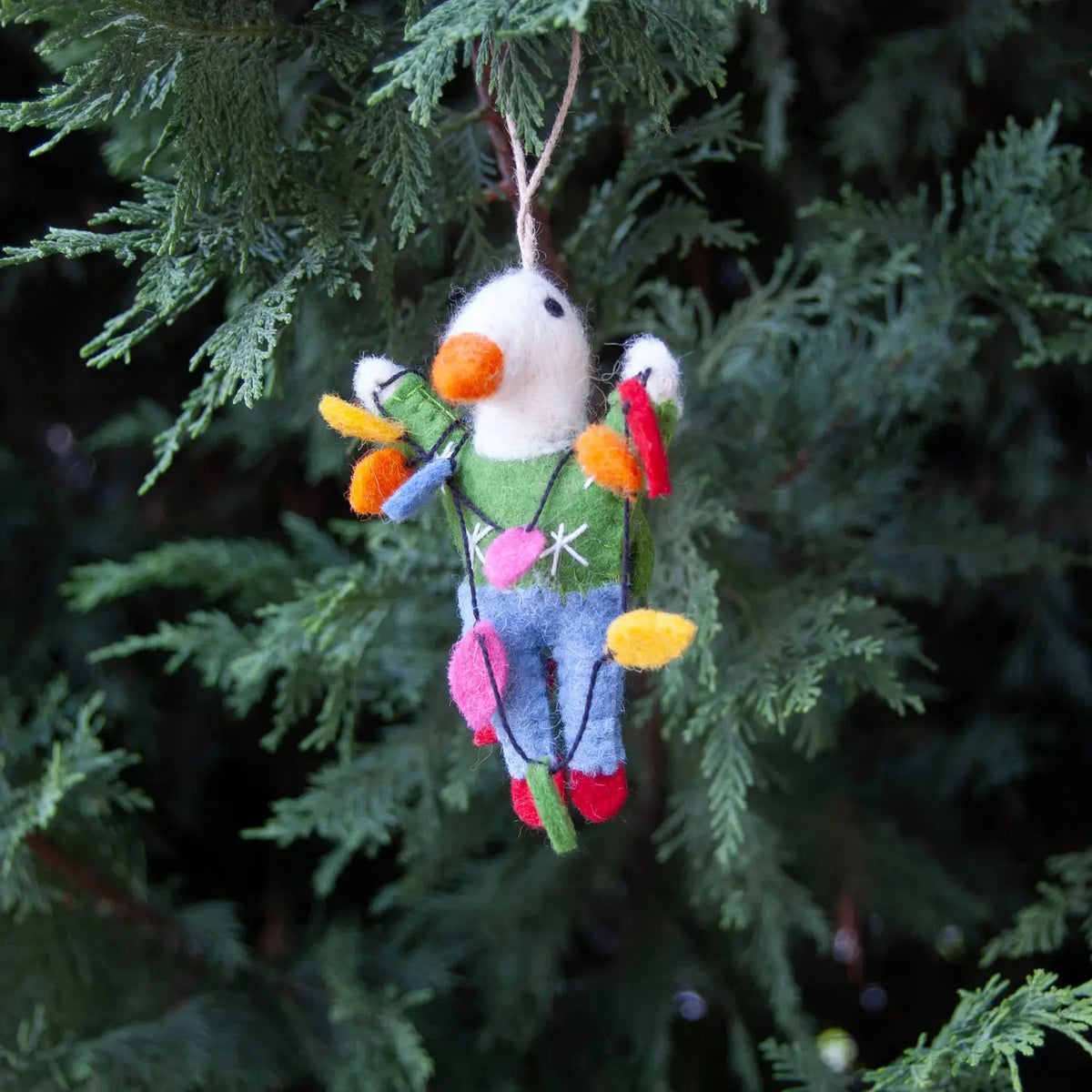 Georgie Goose Felted Ornament