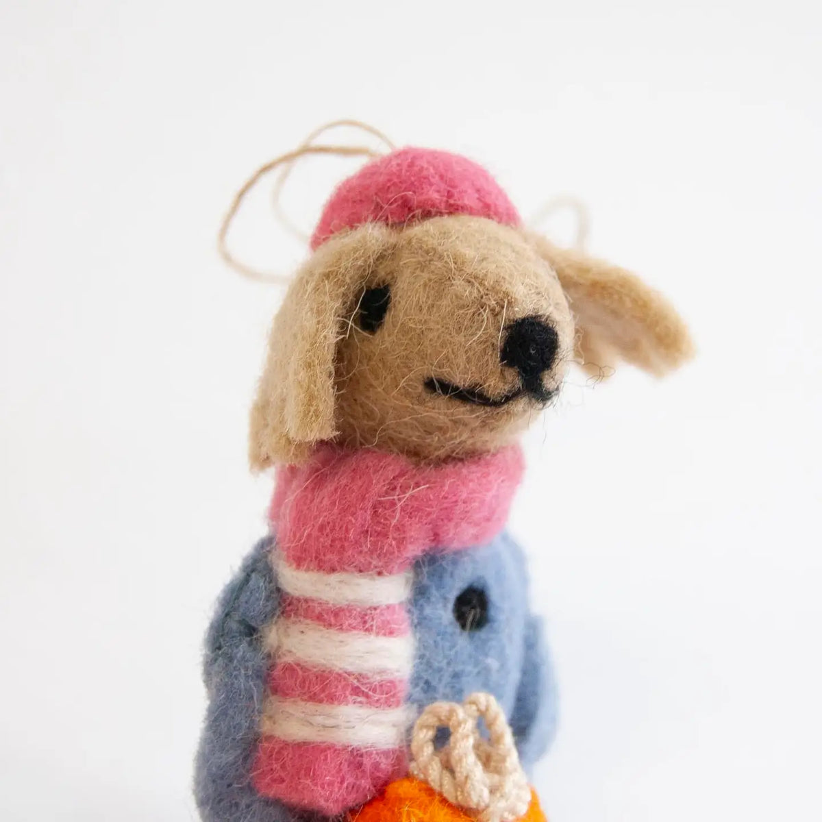 Penny Poodle Felted Ornament