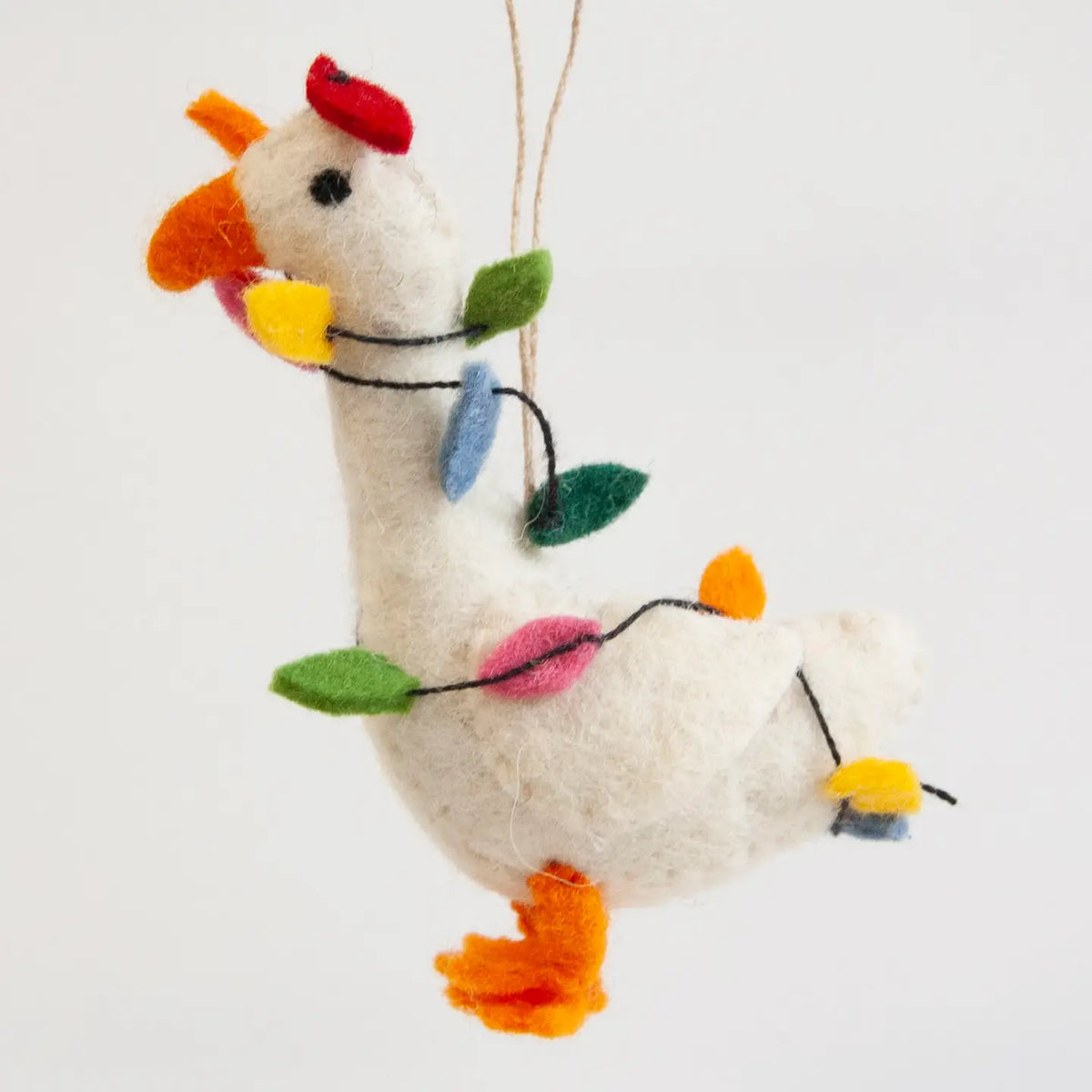 Gracie Goose Felted Ornament