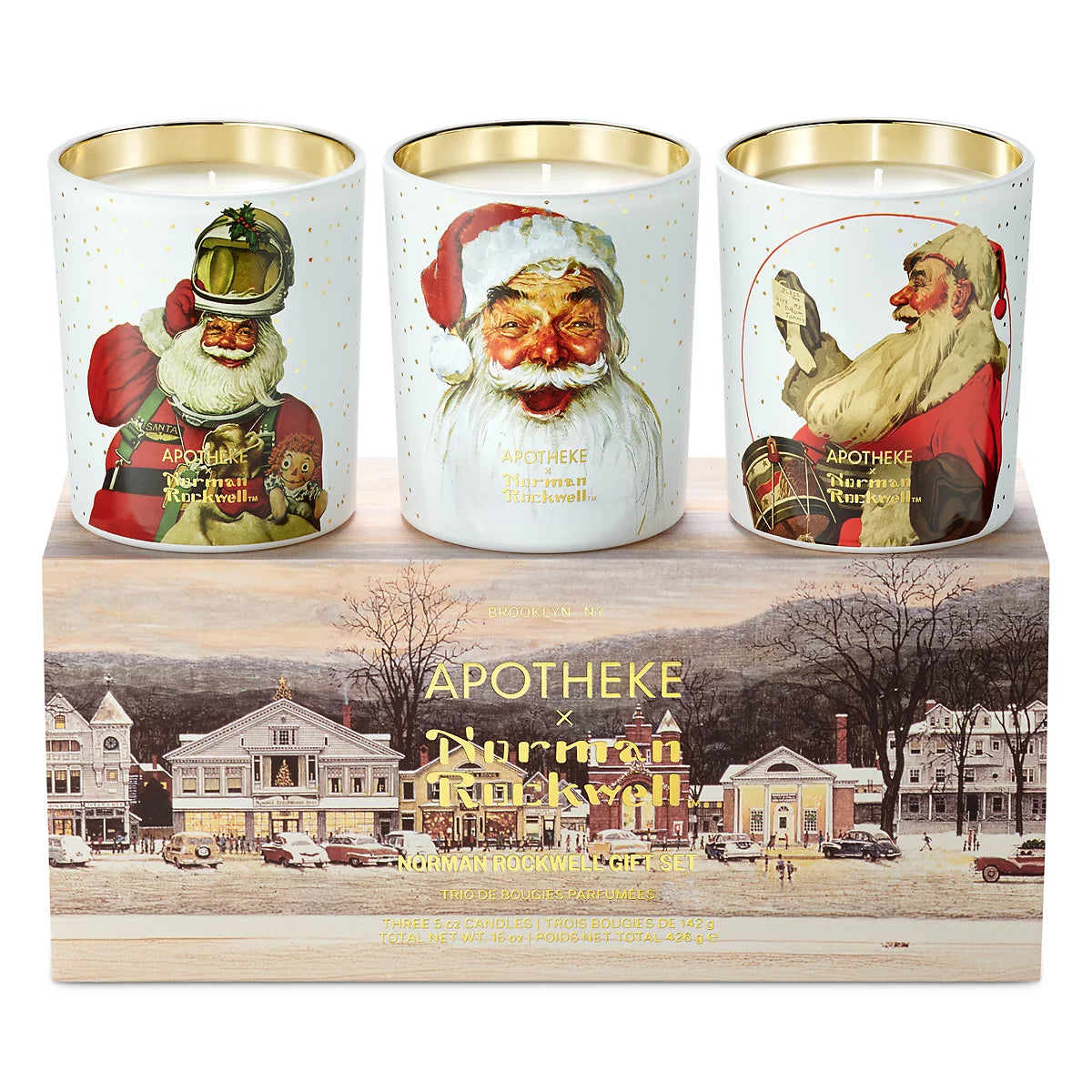APOTHEKE Norman Rockwell Petite Candle Trio