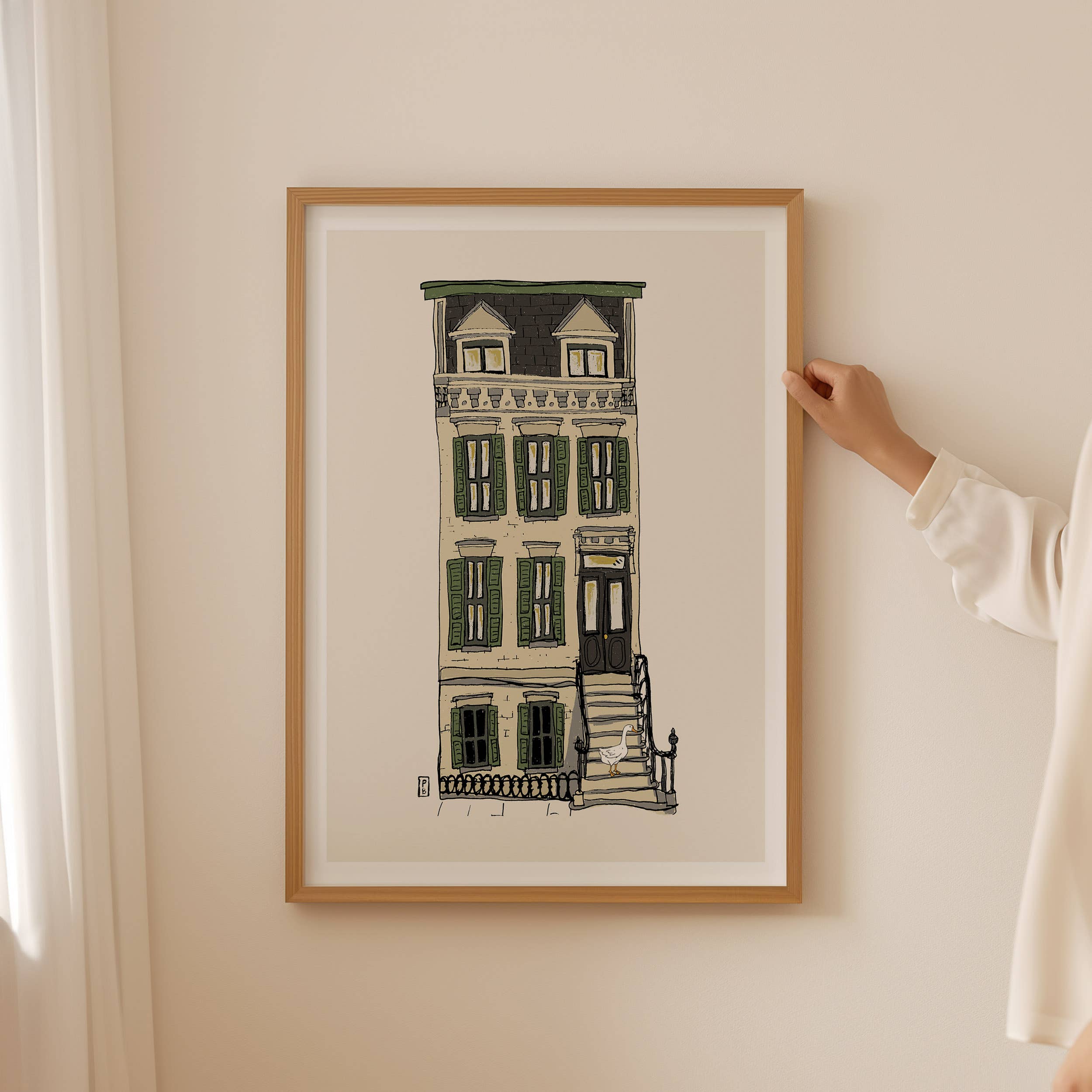 "Goose on the Stoop," Giclée Fine Art Print