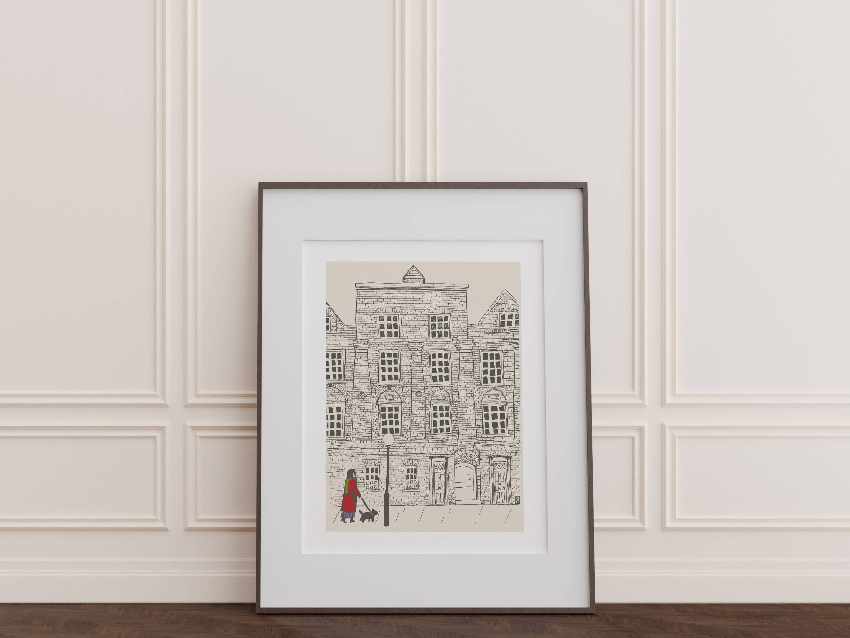 "London Dog Walker", Giclée Fine Art Print