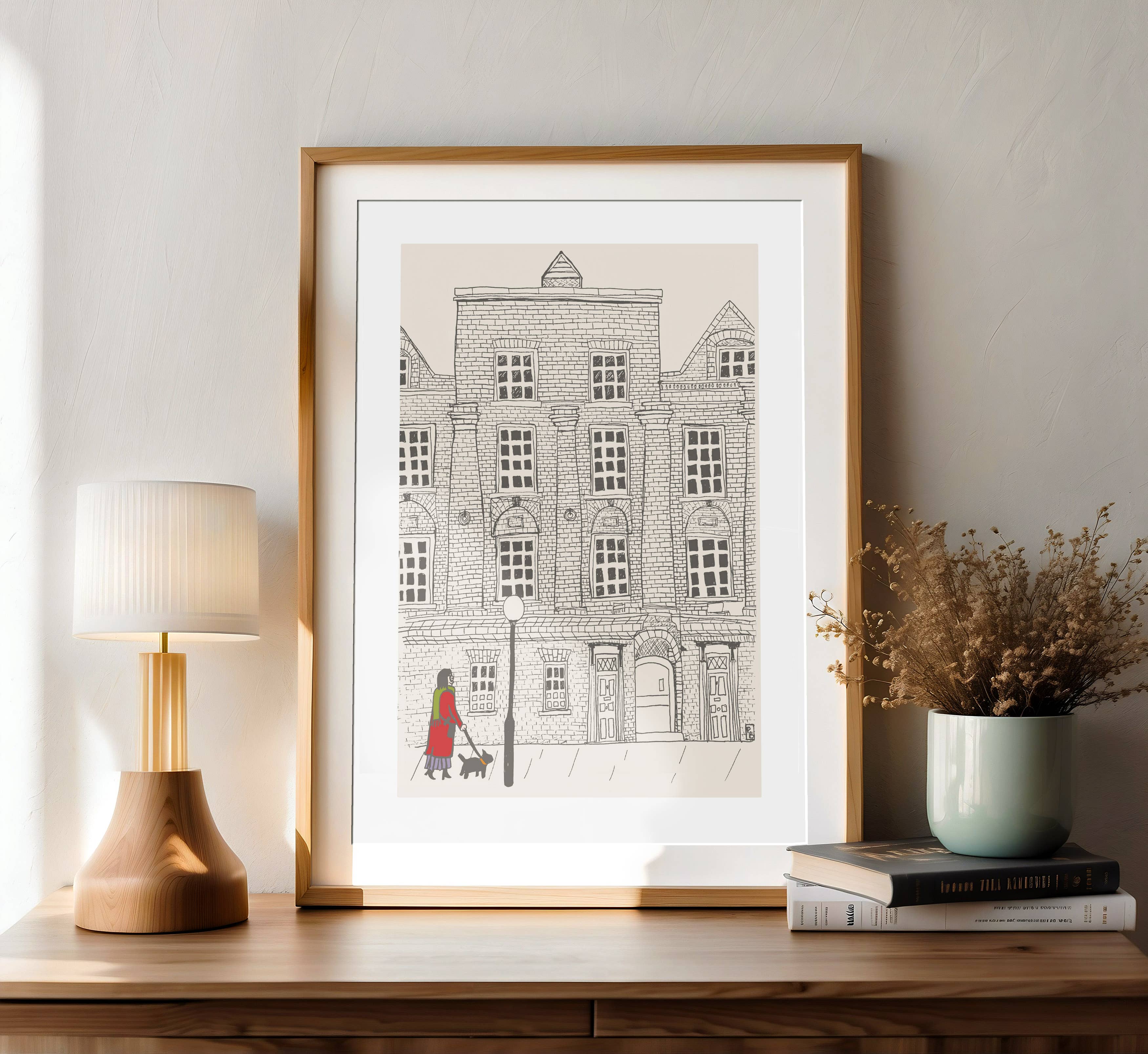 "London Dog Walker", Giclée Fine Art Print
