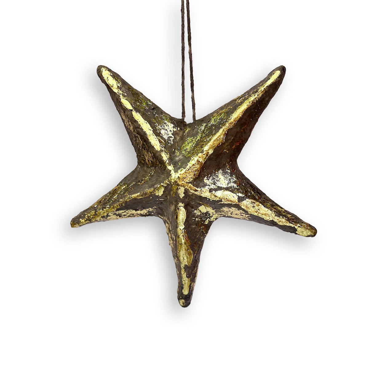 Stone Paper Mache Star Ornaments