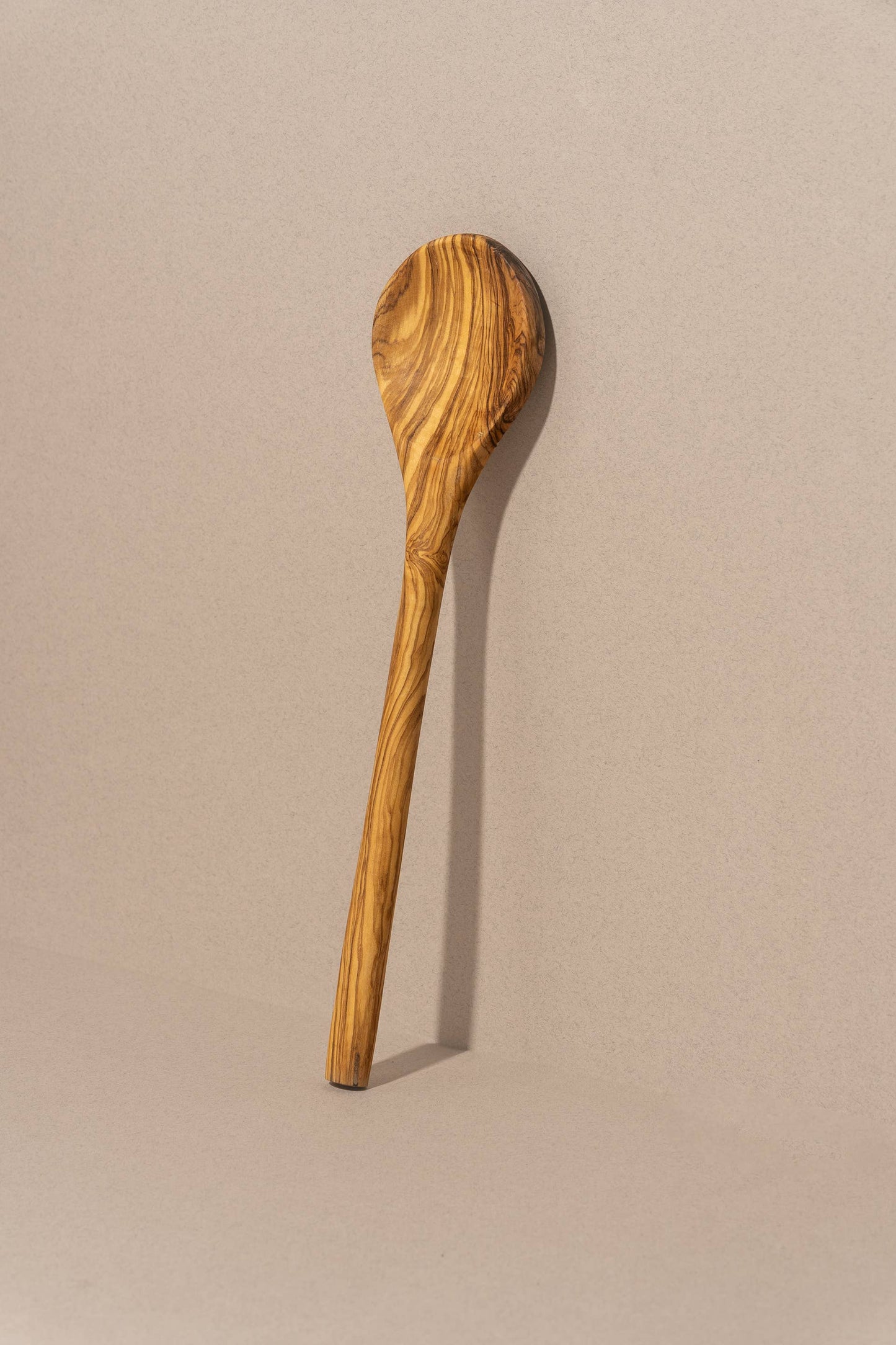 Natural Round Olive Wood Cooking Spoon | Handcrafted