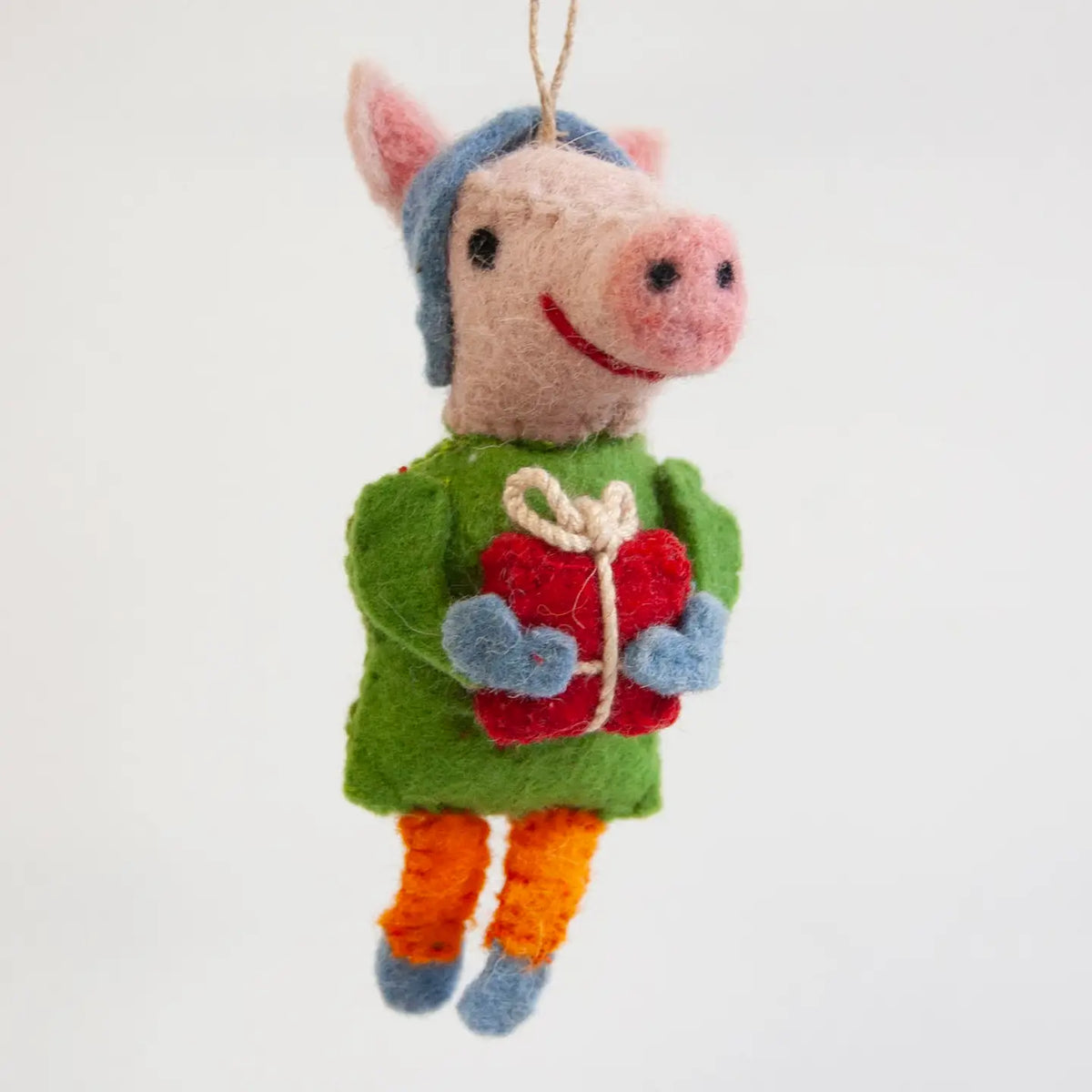 Pia Pig Felted Ornament