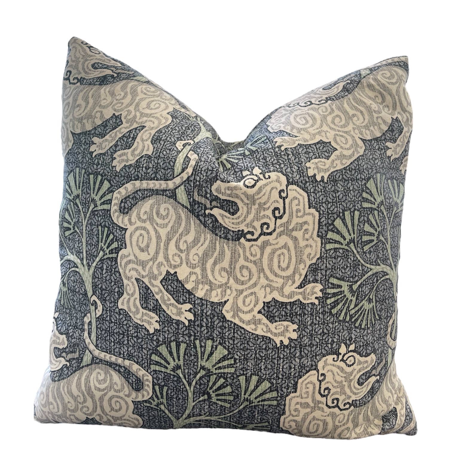 Imogen Toile Throw Pillow with Feather Insert       