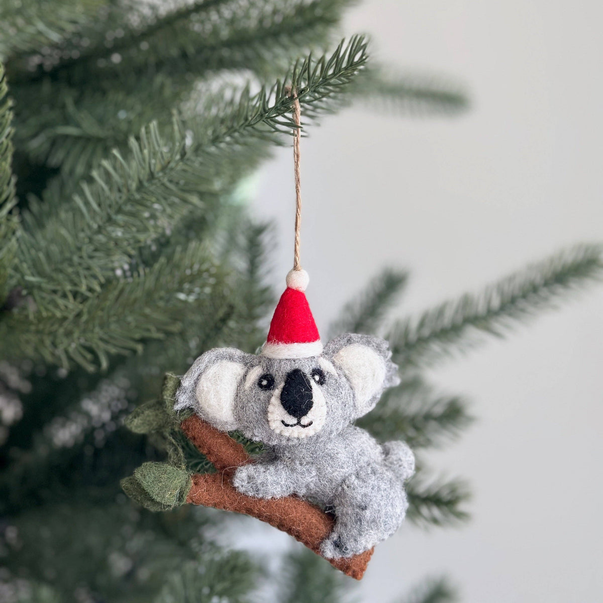 Koala with Baby Felt Ornament