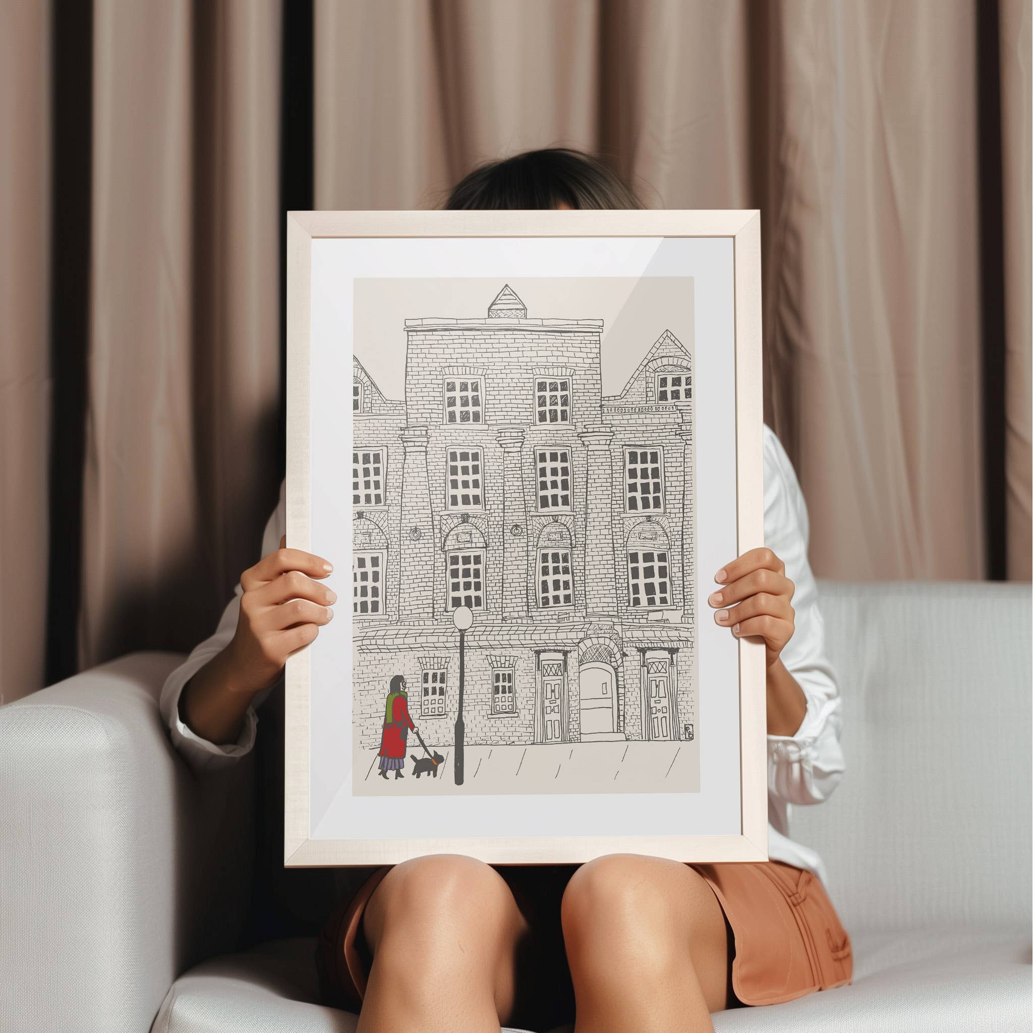 "London Dog Walker", Giclée Fine Art Print