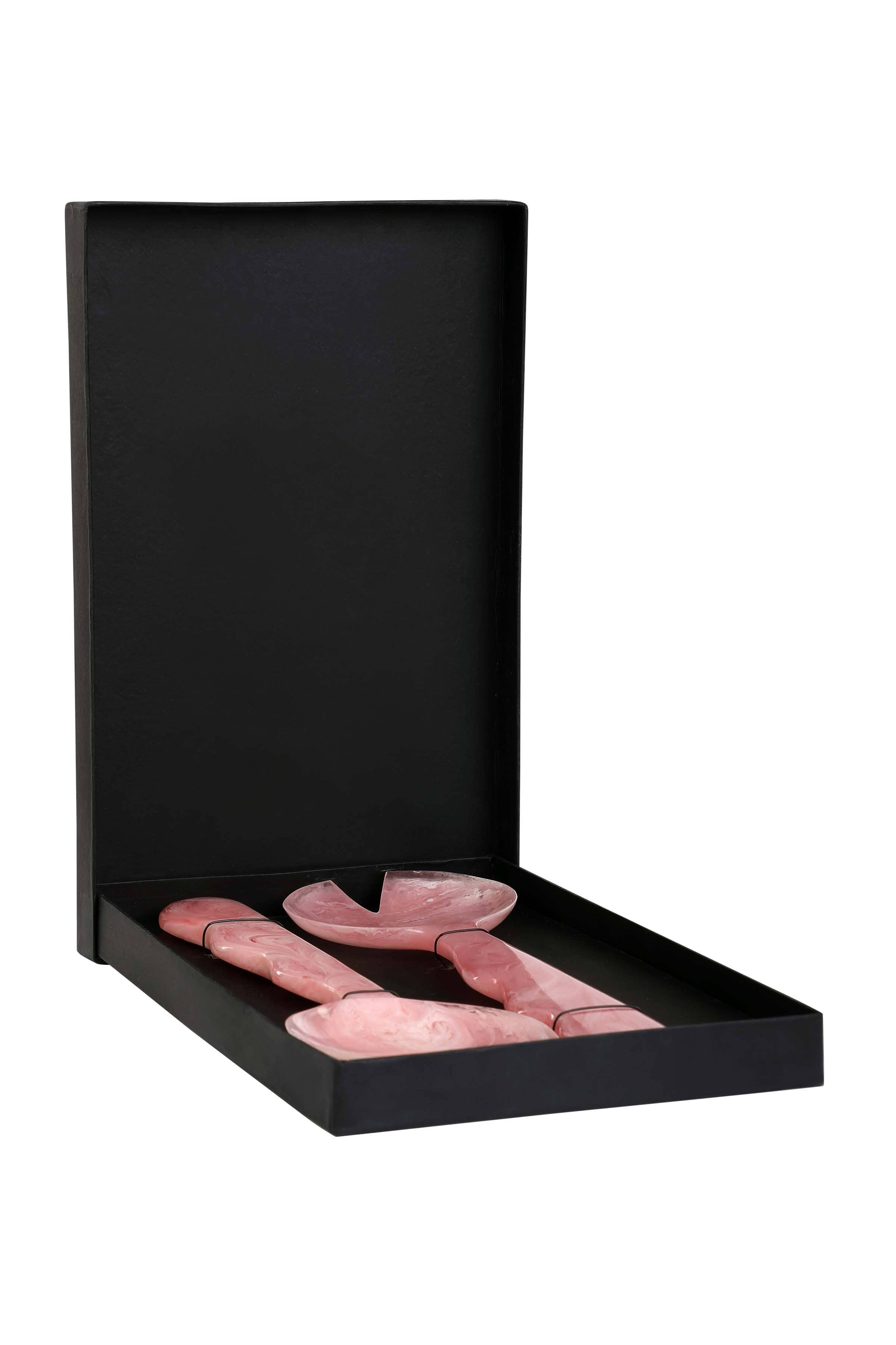 Resin Salad Server- Pink (Set of 2), 12.40 x 3.93 Inches