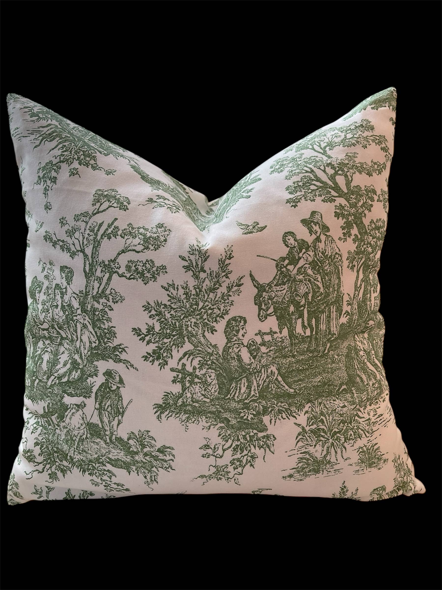 Constance Toile Throw Pillow with Feather Insert