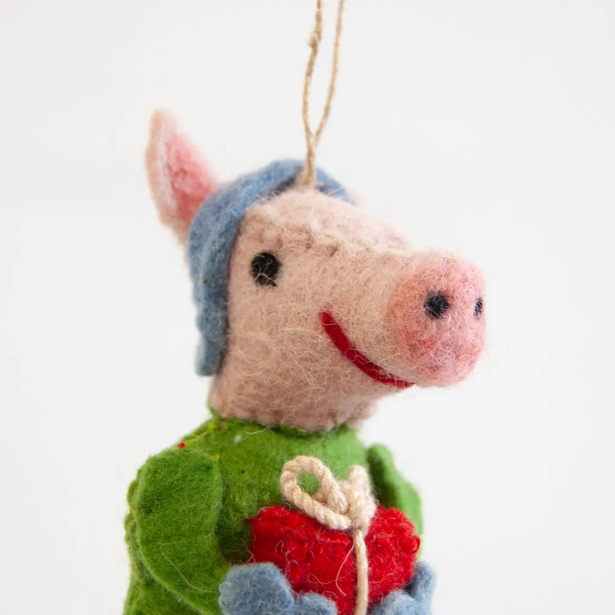 Pia Pig Felted Ornament