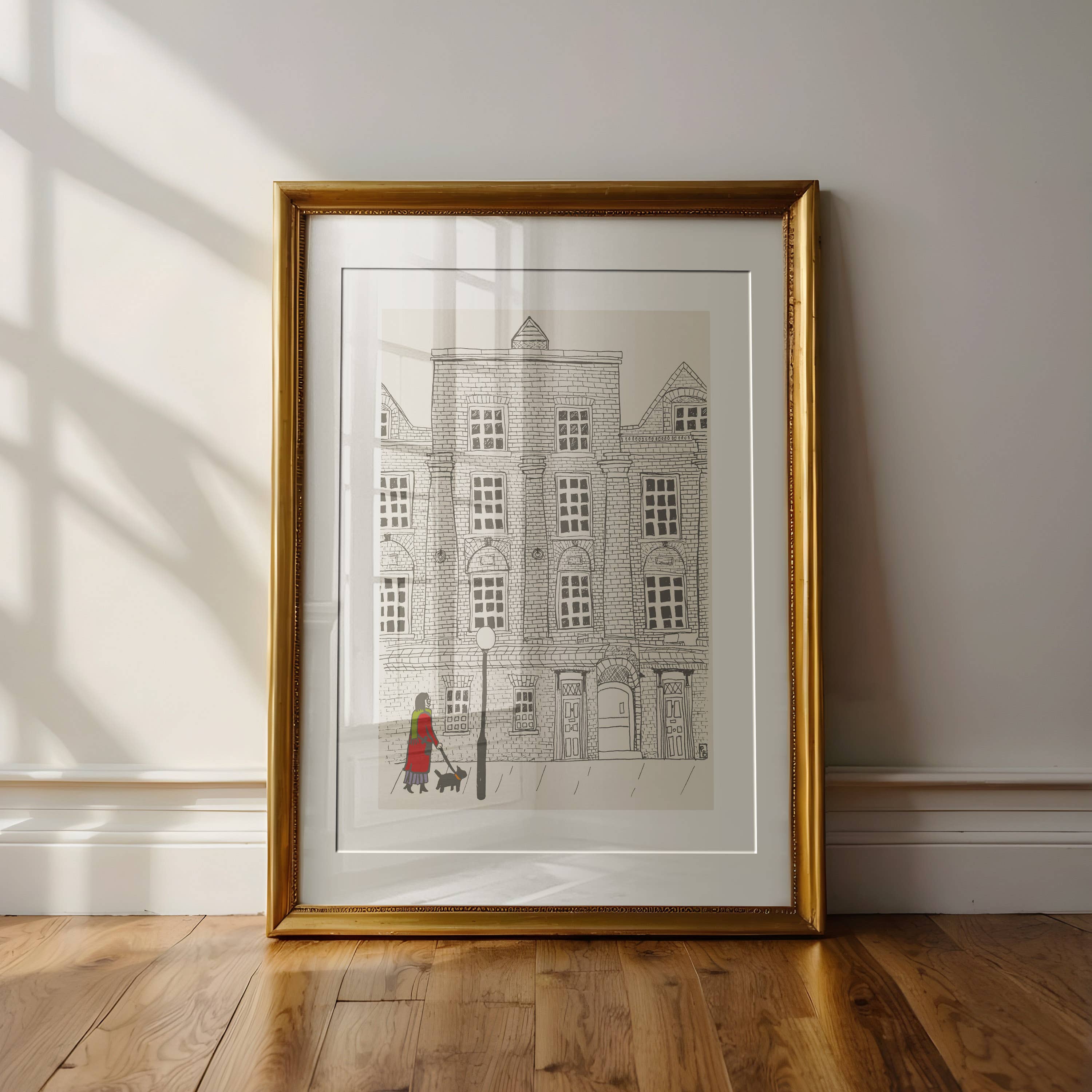 "London Dog Walker", Giclée Fine Art Print