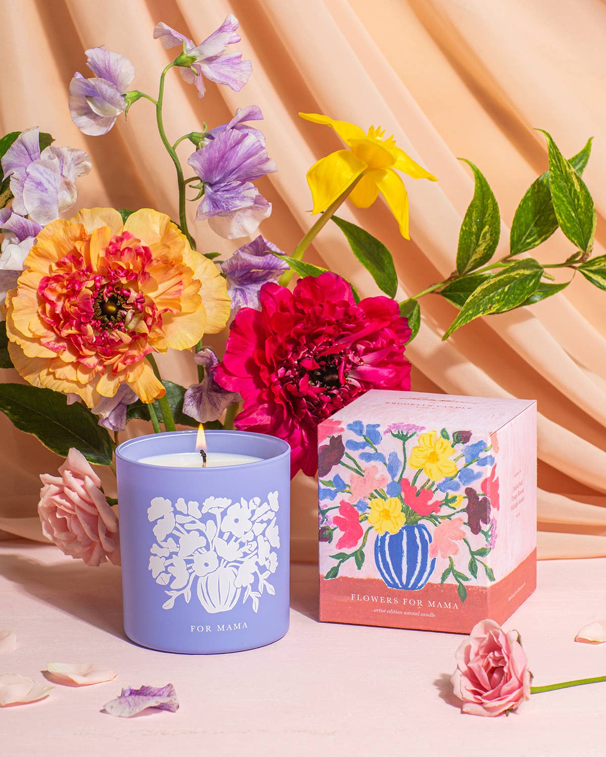 Flowers for Mama Mother's Day Candle