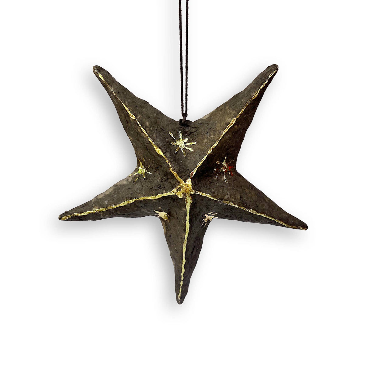 Stone Paper Mache Star Ornaments