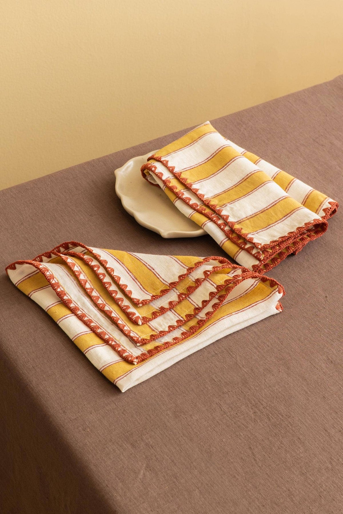 Linen Heritage Stripe Napkin Set