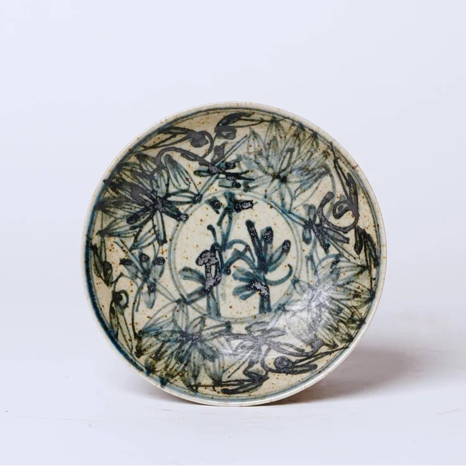 Small Blue and White Porcelain Lotus Dish